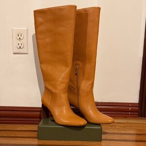 Vince Camuto Tan/Camel Wide Calf Heeled Boots Size 6